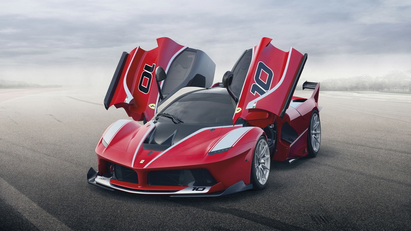Red, sports, fxx, View, car, 2K, Supercar, Front, Ferrari, k
