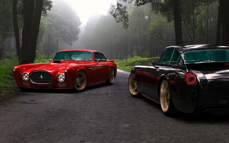 1080P, tuning, america, roads, cars, f340, competizione, gullwing, ferrari