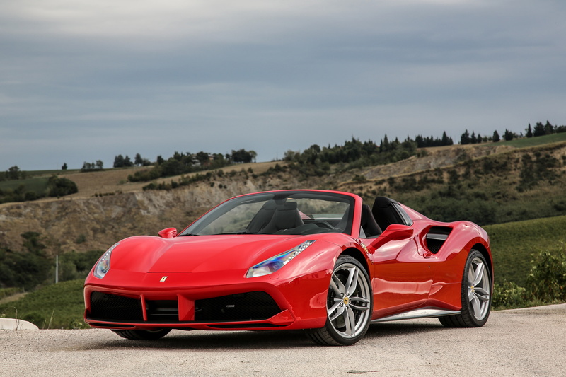 4K, convertible, 488, Spider, Ferrari