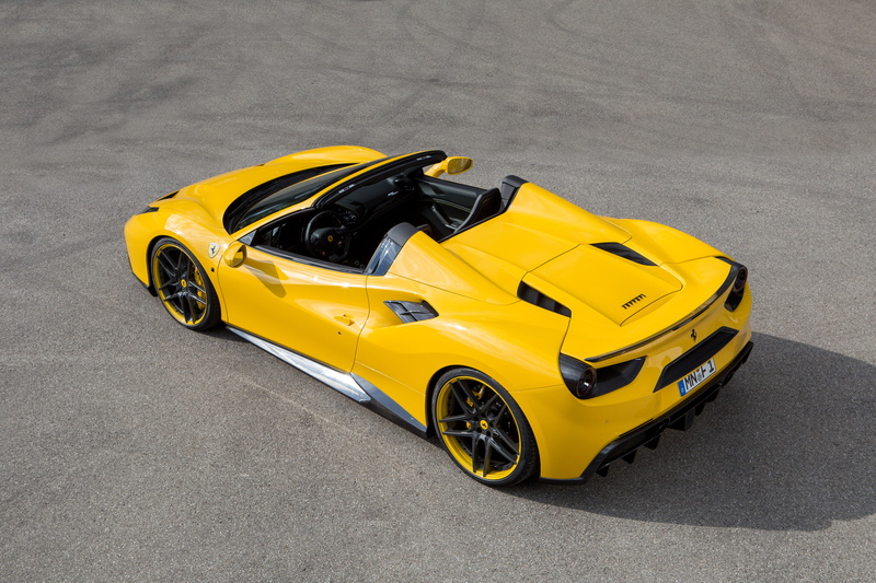 tuning, supercar, Rosso, 4K, 488, auto, yellow, Spider, Novitec, Ferrari