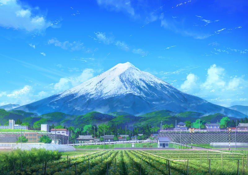 Landscape, Japan, The volcano, JP NIK, 1080P, Mountain, by JP NIK, Art, Style, Day, Fuji, Volcano, Environments
