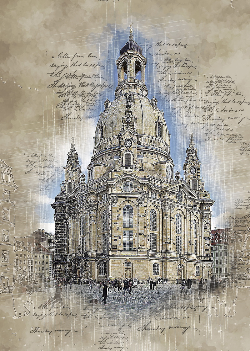 low angle view, spirituality, christianity, heritage, place of worship, outdoors, travel destinations, saxony, cathedral, catholic, dome, built structure