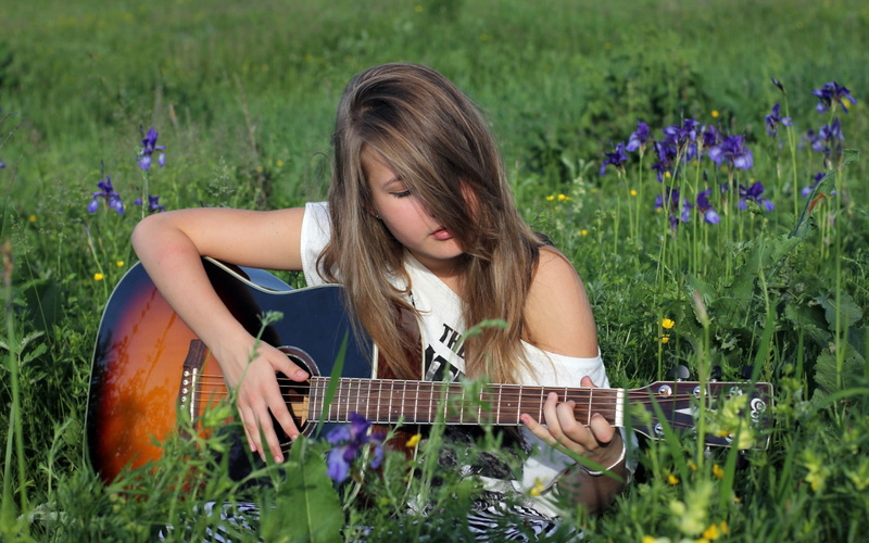 deca, guitar, string, 1080P, girl, guitars, mood, girls, women