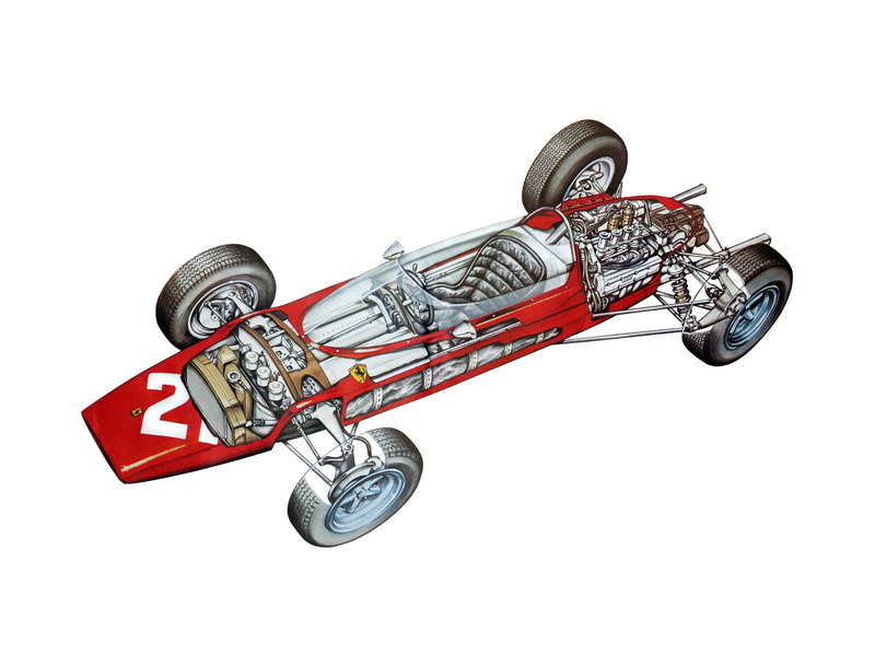 1964, race, single object, one, white background, classic, shape, wheel, cut out, high angle view, still life, ferrari, no people, music, close-up, red