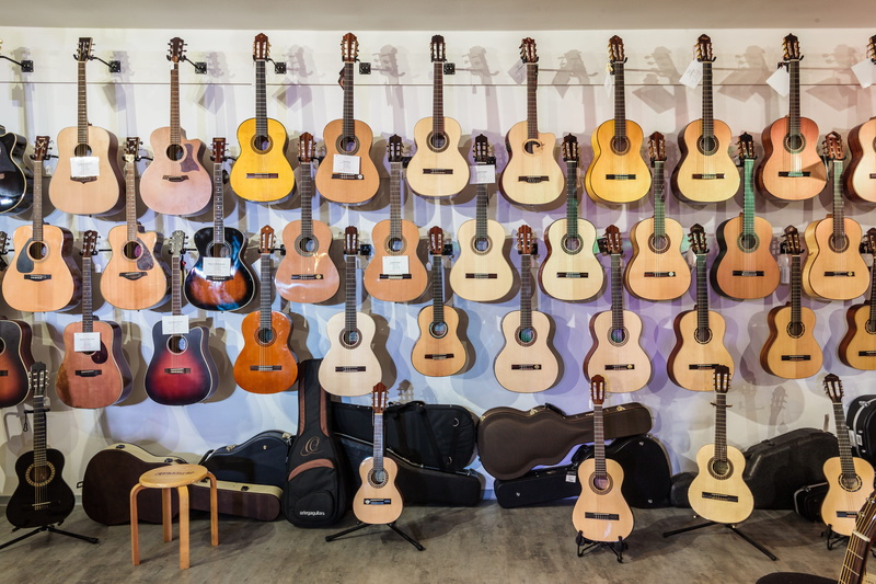 guitar head, collection, web, music, musical equipment, musical instrument, retail display, large group of objects, for sale, guitar strings, shoe, play guitar