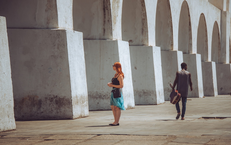 apparel, rio de janeiro, adult, wall - building feature, human, female, flooring, woman, lifestyles, person, standing, rio, built structure, women, brazil