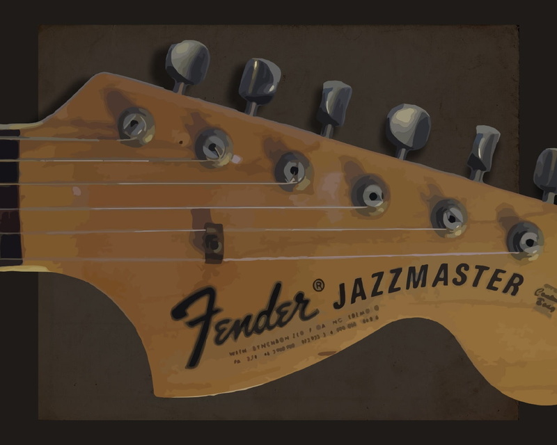 fender, brown, hd, music, 720P, headstock, guitar