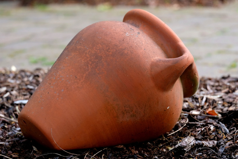 summer, focus on foreground, dirty, container, potters, garden, form, henkel, abandoned, amphora, selective focus, terrace, sound, dirt, field, vascular