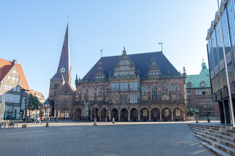 sky, bremen, roland, outdoors, 5K, town hall, city, building exterior, places of interest, built structure, spirituality, nature, marketplace, landmark
