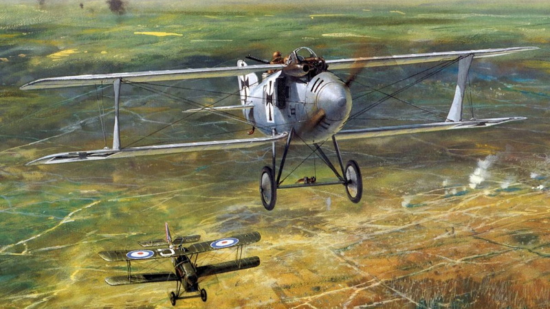 junk, Royal Aircraft Factory S.E.5-А, the first world, figure, 1080P, dogfight, fighter, the Germans, биплан aircraft company L. F. G. Roland С.II-А Walvis