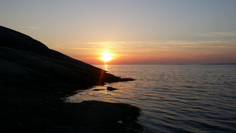 Mountain, land, tranquil scene, Sea, cliff, sweden, sun, scenics, nature, landscapes, horizon over water, outdoors, idyllic, 4K, Evening Sun, beach, scenics - nature