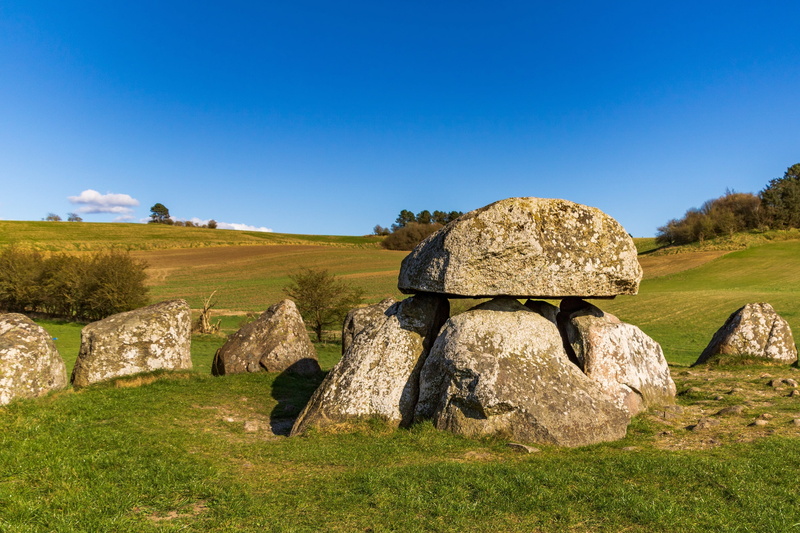 copy space, 2K, ancient civilization, solid, stone, landscape, tranquil scene, rock, tranquility, blue, sky, ancient history, poskær stone house lull