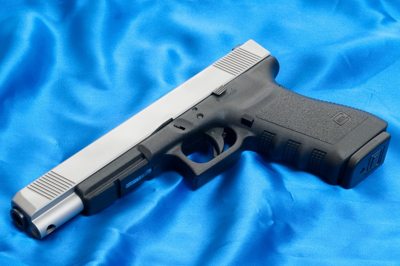 Canvas, indoors, Background, violence, 20L, Blue, security, handgun, crime, Glock, close-up, Austria, pistol, blue background, connection, bed