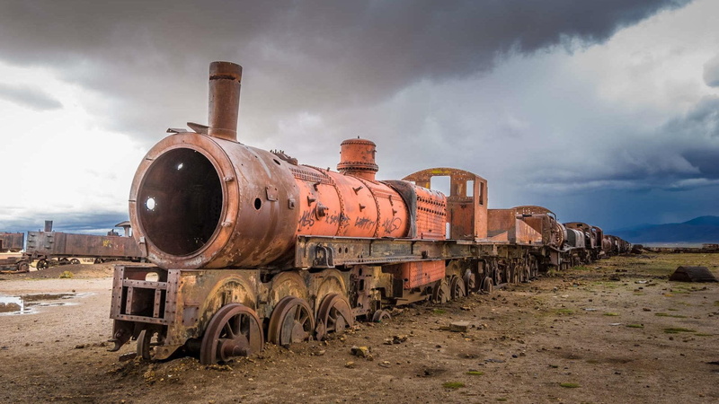 old, 1080P, technics, iron, machine, wreck, train, locomotive, metal
