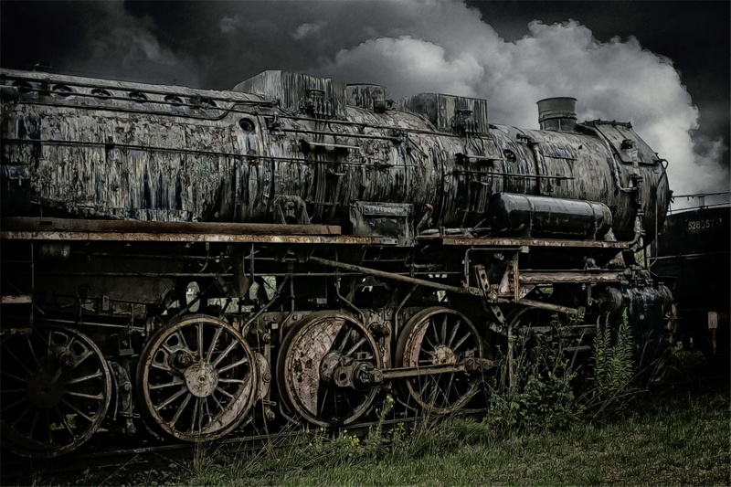 day, sky, out of date, run-down, train wreck, historically, railway, damaged, train, nature, pollution, deterioration, decline, ruined, sorted out, rusty