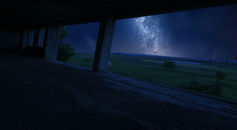 Construction, transportation, astronomy, dark, land, no people, Abandoned, beauty in nature, space, horizon, sea, architecture, sky, noi, scenics - nature
