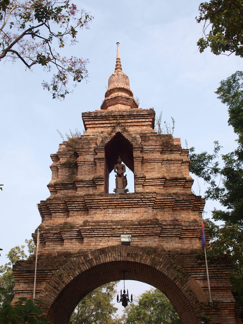 tree, spire, thailand, low angle view, the past, day, spirituality, travel, ancient civilization, wat phra that doi noi, built structure, religion, building