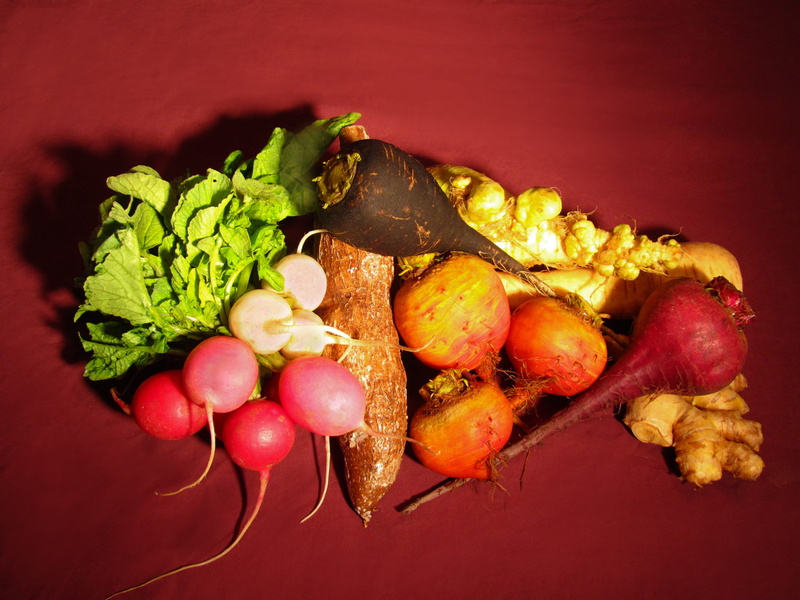 food, food and drink, colored background, 4K, radish, fresh, vegetable, fruit, no people, studio shot, vegan, variation, vegetarian food, vegetarian, wellbeing