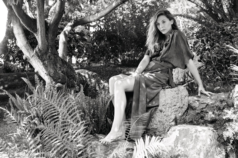 Monochrome, Black and White, Actresses, 1080P, Elizabeth Olsen