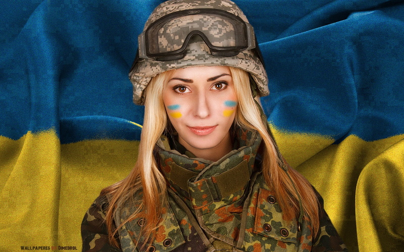 Ukrainian, form, girl, flag, blonde, military, 1080P, Ukraine