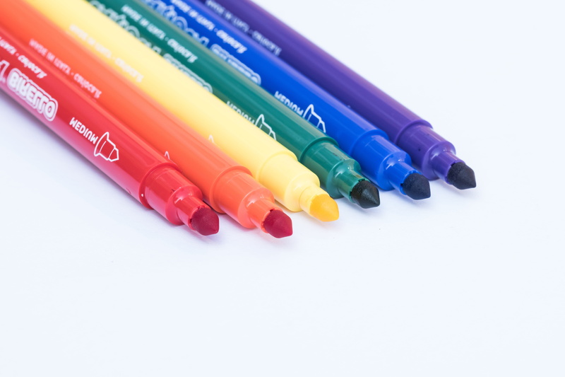 creative, large group of objects, multi colored, still life, 5K, group of objects, variation, color, high angle view, markers, art and craft equipment