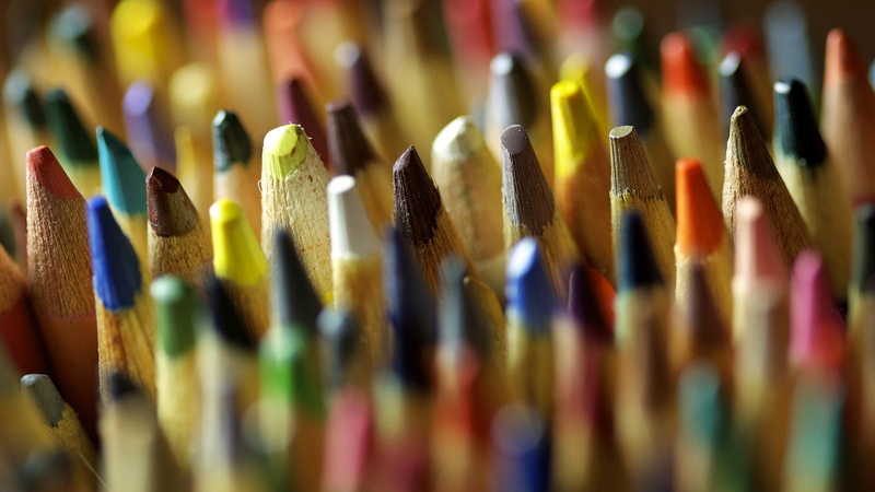 art and craft, still life, pen, pink, orange, colored pencil, multi colored, creative, tools, yellow, colors, choice, art and craft equipment, design, container