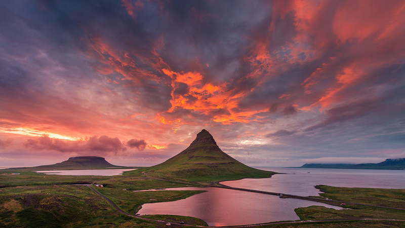 mountains, coast, sky, beauty in nature, road, dramatic sky, 1080P, sea, mountain, no people, clouds, nature, water, tranquility, tranquil scene, scenics - nature