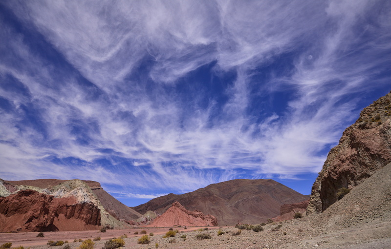 climate, semi-arid, atacama desert, rock, land, scenics - nature, arid climate, chile, landscape, rock formation, clouds, 5K, mountain range, non-urban scene