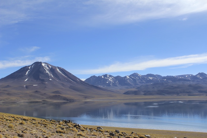 outdoors, 2K, chile, lagoon, cold temperature, water, snow, atacama, mountain peak, mountain range, environment, landscape, beauty in nature, nature, cloud - sky