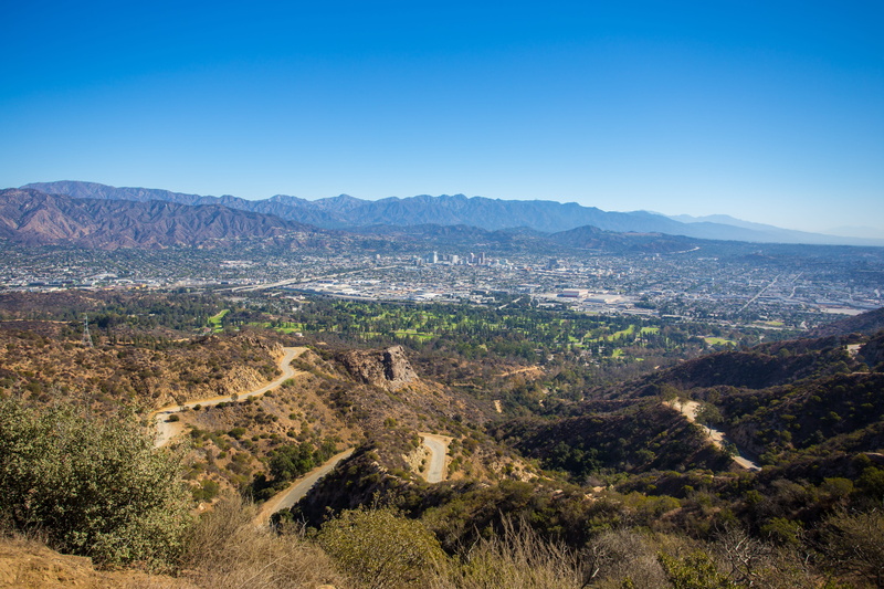 environment, semi-arid, blue, arid climate, Holly, plant, land, Griffith Park, beauty in nature, travel Locations, landscape, sky, mountain range, mountain