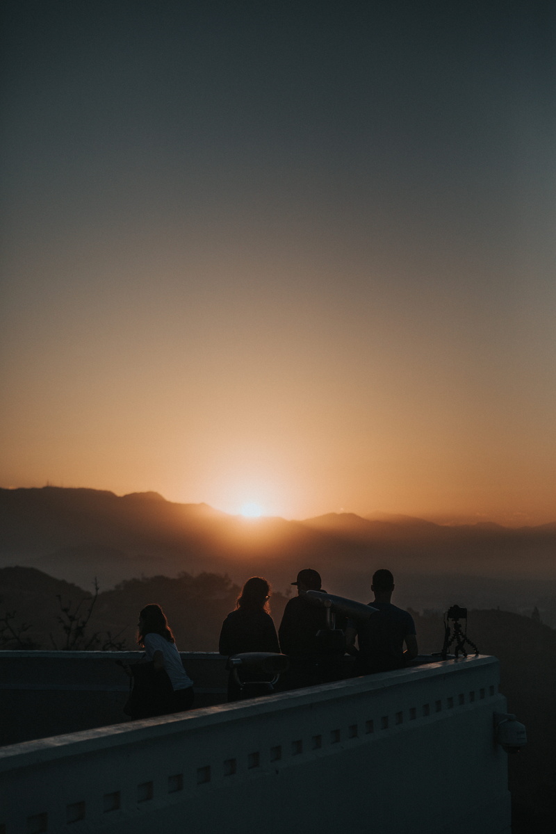la, lifestyles, la la land, griffith, mode of transportation, nature, 5K, sitting, scenics - nature, looking at view, outdoors, hollywood, mountain, orange color