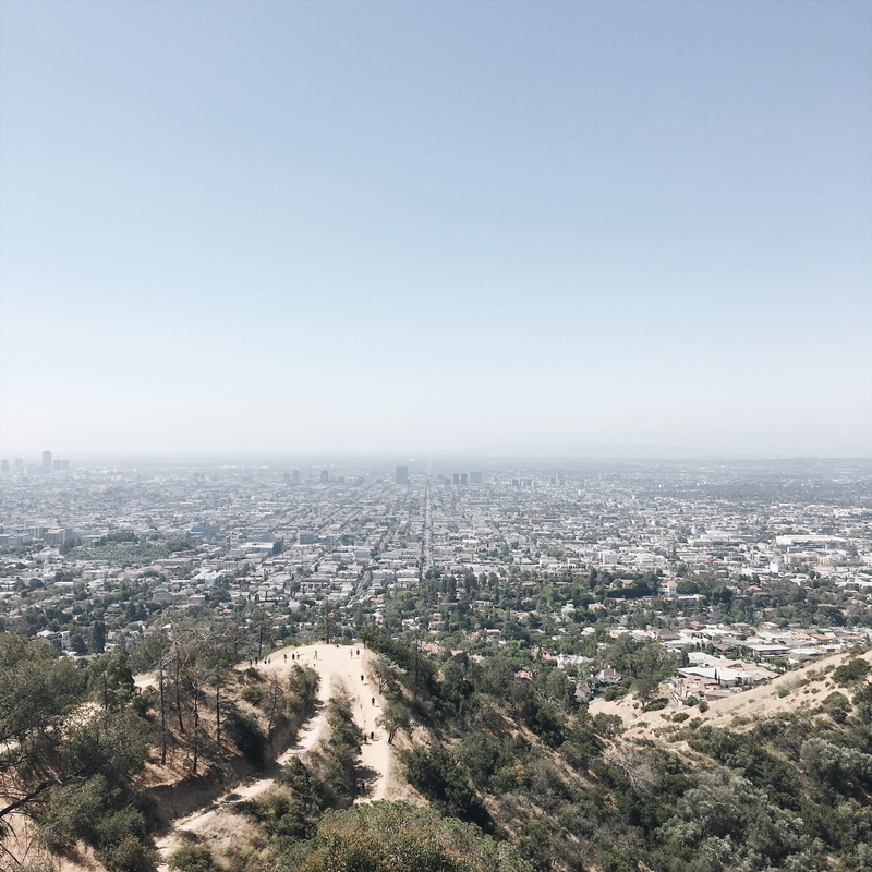 griffith observatory, skyline, environment, plant, hollywood, outdoors, blue, 1080P, america, united states, nature, clear sky, landscape, scenery, aerial view
