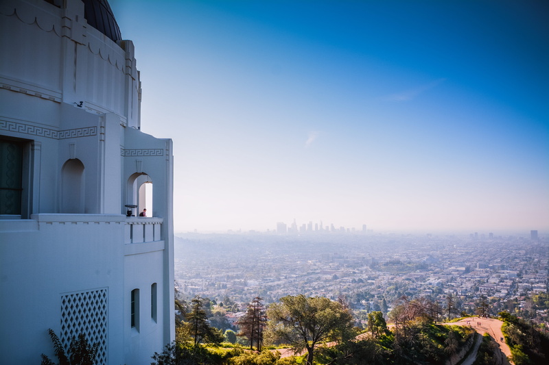 la, tourism, skyline, plant, cityscape, aerial, fog, observatory, landscape, built structure, skyscraper, wall, day, building exterior, outdoors, office building exterior