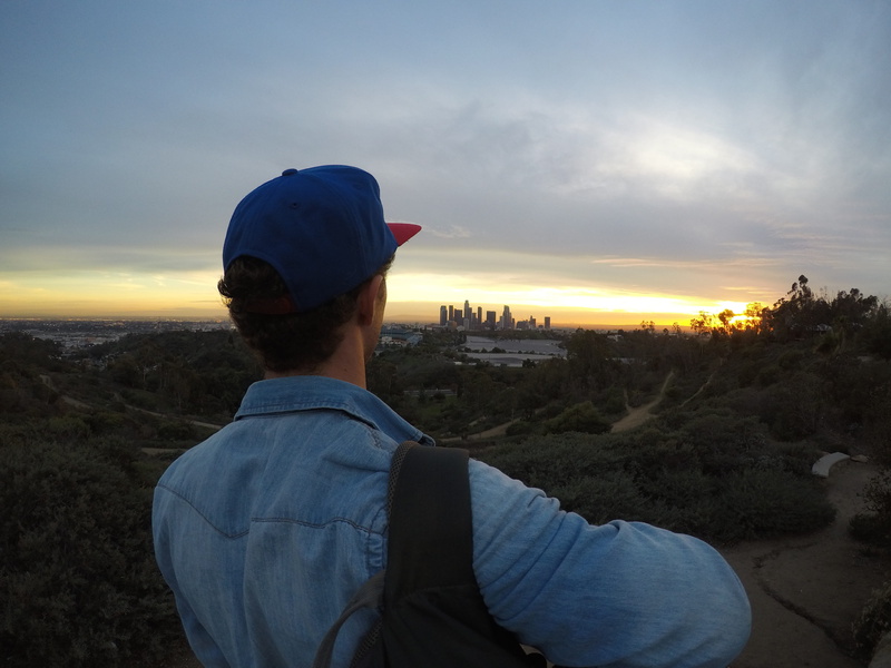 outdoors, southern california, california, sky, sunlight, nature, los angeles, beauty in nature, standing, male, city, backpack, united states, landscape