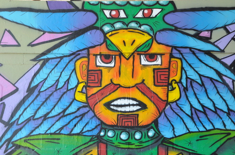 architecture, angel, built structure, human representation, low angle view, multi colored, close-up, teufelsberg, craft, representation, berlin, mural