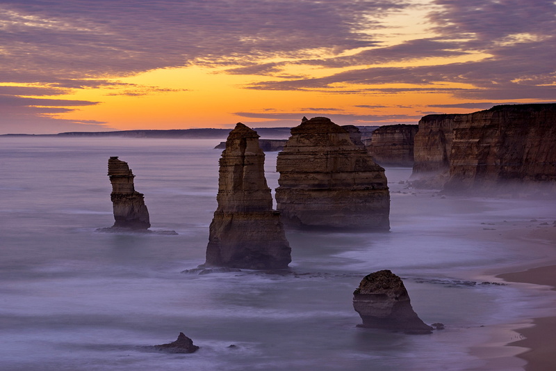 outdoors, cloud - sky, stack rock, rock formation, eroded, water, land, landscape, no people, scenics, tranquility, sunset, beauty in nature, sea, horizon over water