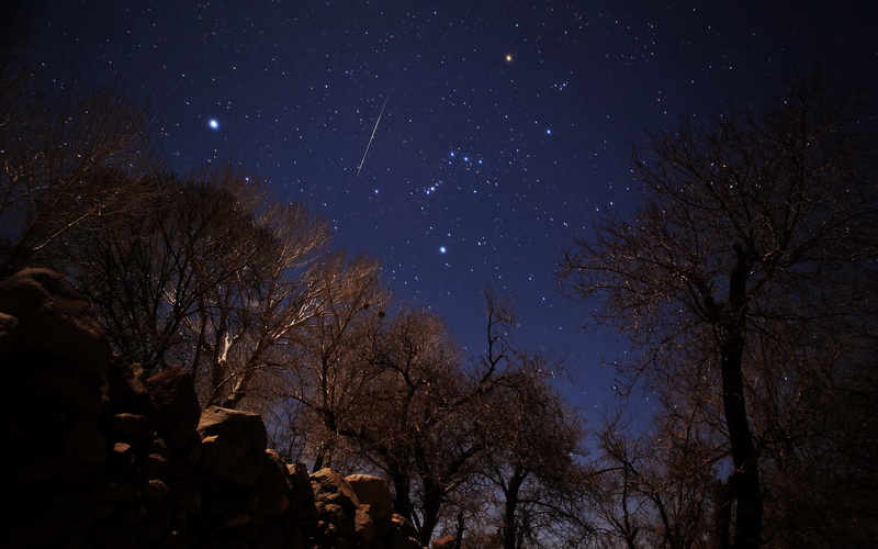 milky, meteor, 1080P, Geminids, stars, way, Iran