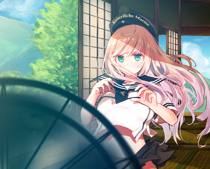 front view, anime girls, sailor uniform, child, portrait, long hair, window, 1080P, young women, one person, lifestyles, leisure activity, original characters
