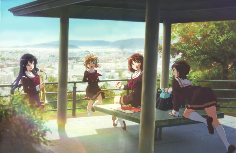 1080P, Kumiko Oumae, Reina Kousaka, Anime, Sapphire Kawashima, Sound! Euphonium, Hazuki Katou