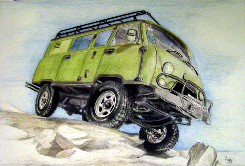 yellow, black, truck, travel, no people, figure, auto post production filter, pencils, damaged, with the wheel formula 4×4, transportation, off-road vehicle