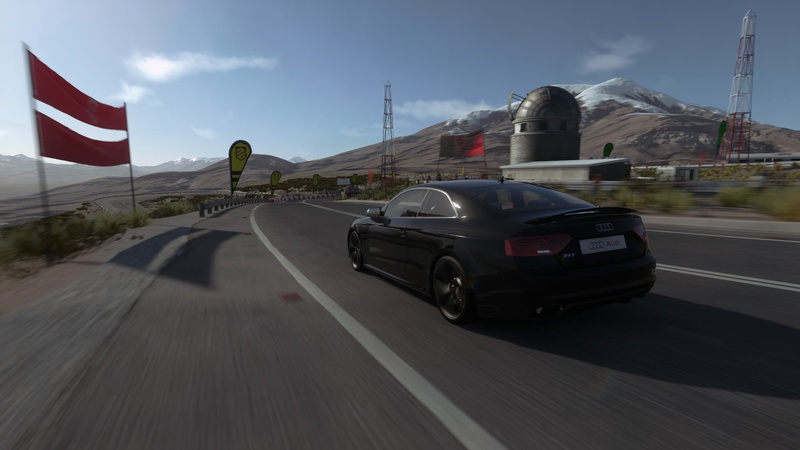 car, outdoors, city, land vehicle, Audi, symbol, marking, sign, built structure, cloud - sky, transportation, Driveclub, motor vehicle, street, mode of transportation