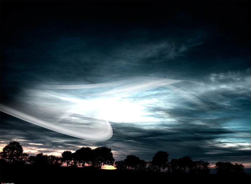 blue sunset, Creative, long exposure, illuminated, outdoors, dramatic sky, tranquil scene, blue, astronomy, Autumn, tree, Cloudy, digital art, beauty in nature