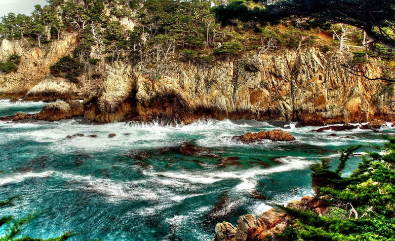 scenics - nature, flowing water, motion, beauty in nature, blue, rock, plant, tranquil scene, hdr, aquatic sport, Aero, nature, rock - object, sport, body