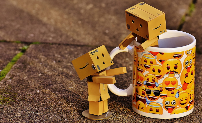 high angle view, day, container, cup, food and drink, human representation, figures, friendship, packages, nature, for two, toy, coffee cup, cute, funny