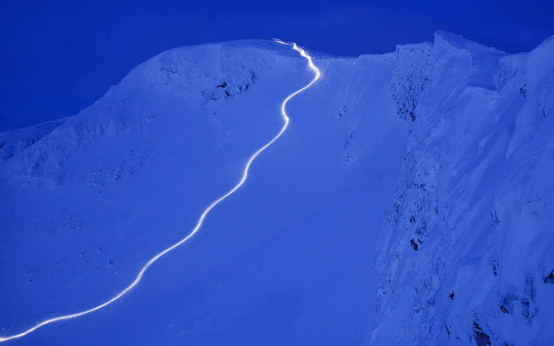 light, mountain, timelapse, 1080P, hd, mountains, snowy, night, painting, nature