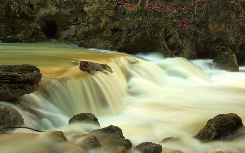 river, nature, hd, waterfalls, stones, rocks, timelapse, 2K