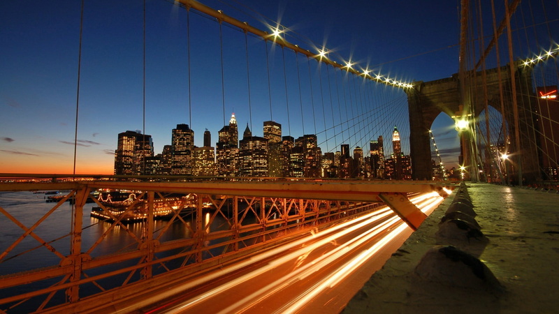 city, lights, long exposure, traffic, transportation, photography, nature, illuminated, building exterior, water, New York City, engineering, clouds, architecture