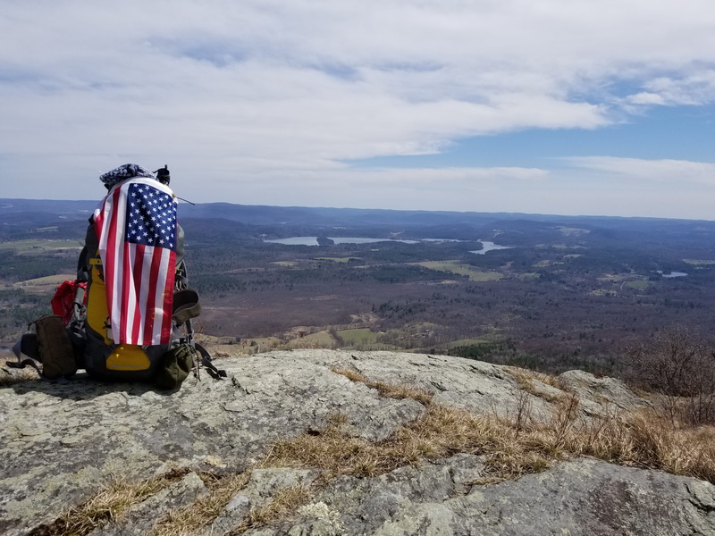 flag, american flag, solid, adventure, mount washington, landscape, scenics - nature, people, cloud - sky, scenery, rock - object, appalachian trail, beauty in nature