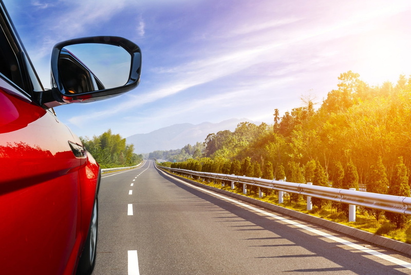diminishing perspective, motor vehicle, road, car, road trip, on the move, travel, direction, crash barrier, transportation, sky, 1080P, no people, summer  backgrounds desktop
