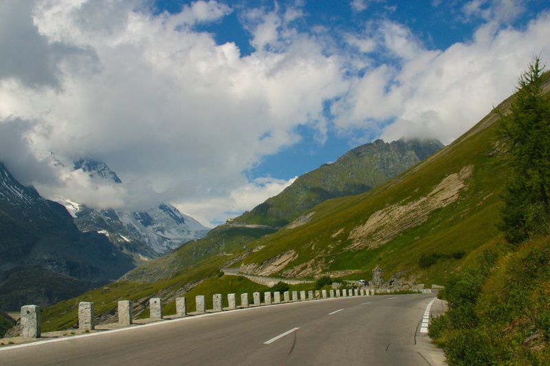 tranquil scene, mountain road, day, environment, sky, the way forward, no people, transportation, non-urban scene, direction, crash barrier, grossglockner